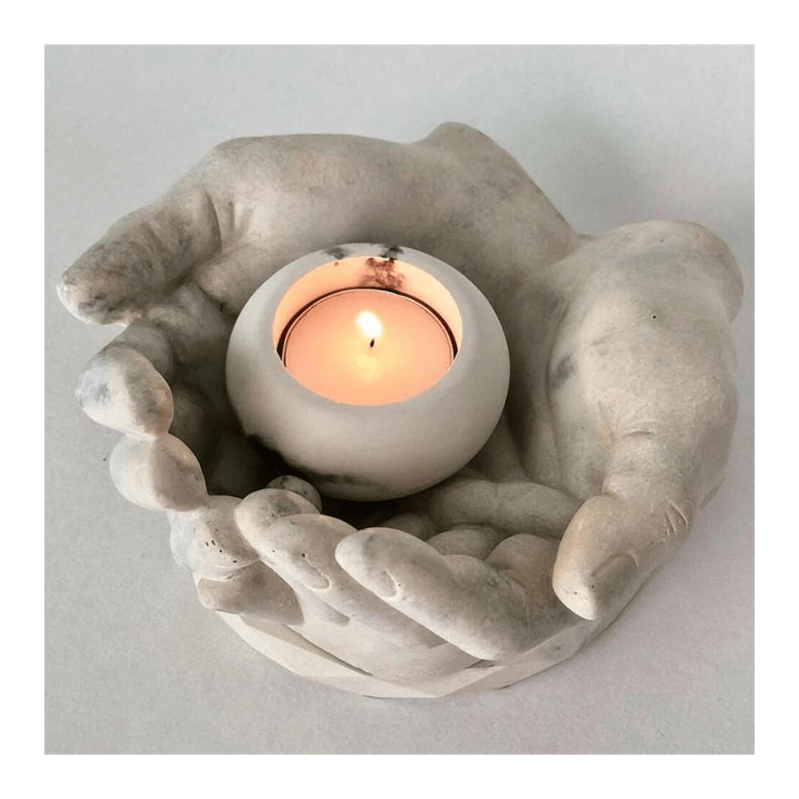 Zweihand-Betonblumentopf In Handform