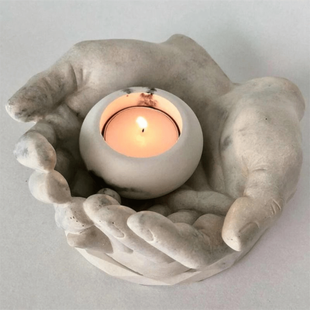 Zweihand-Betonblumentopf In Handform