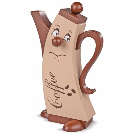 Moderne Räucherfigur Kaffeekanne, 12x7x21cm