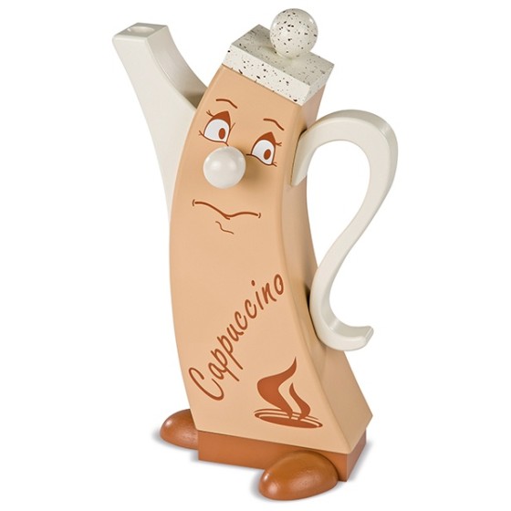 Moderne Räucherfigur Cappuccino, 12x7x21cm
