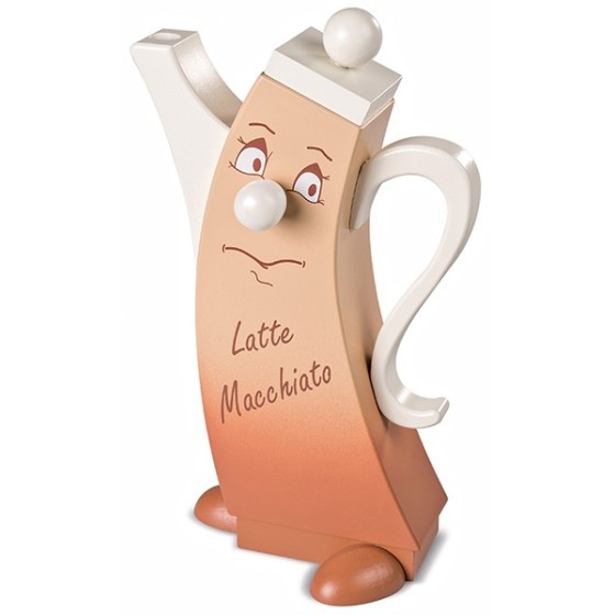 Moderne Räucherfigur Latte Macchiato, 12x7x21cm
