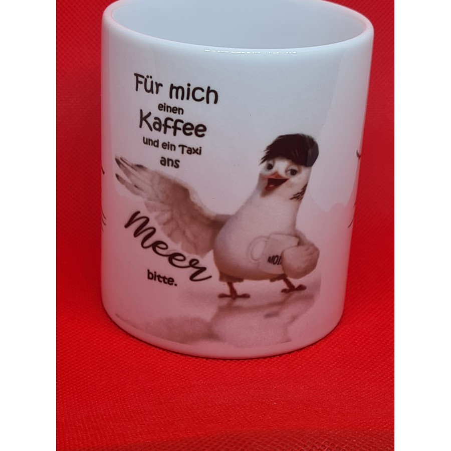 Keramiktasse mit Aufdruck "Für mich einen Kaffee" Keramiktasse mit Aufdruck "Für mich einen Kaffee"