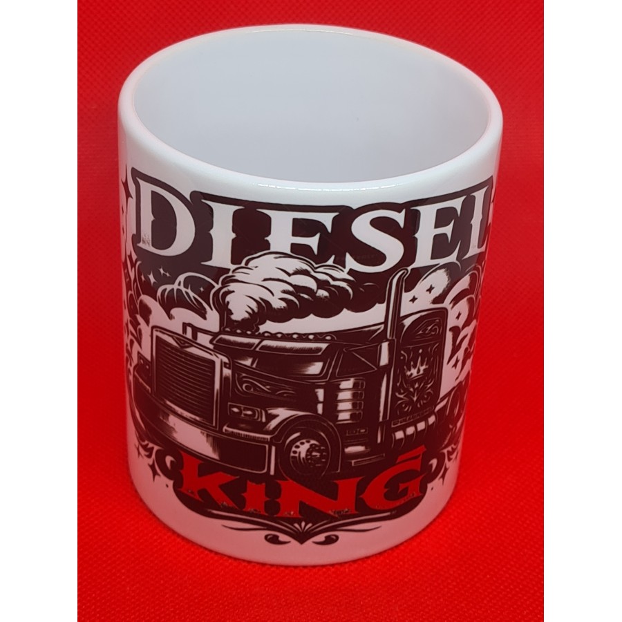 Keramiktasse mit Aufdruck "Diesel King" Keramiktasse mit Aufdruck "Diesel King"