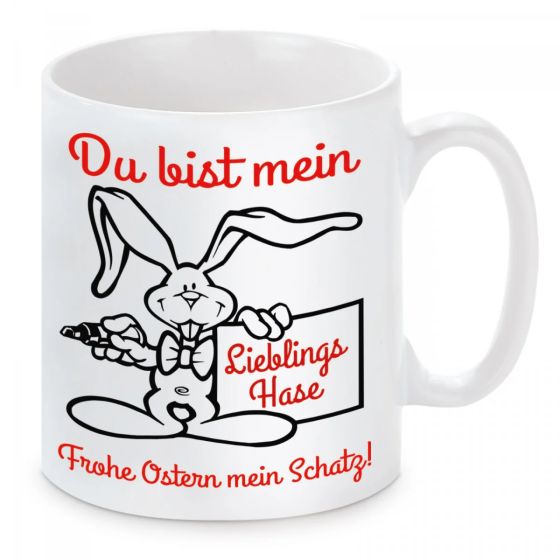 Keramiktasse mit Aufdruck "Du bist mein"