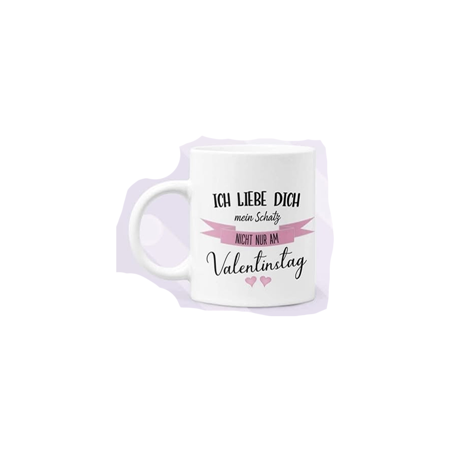 Keramiktasse mit Aufdruck "Valentinstag" Keramiktasse mit Aufdruck "Valentinstag"