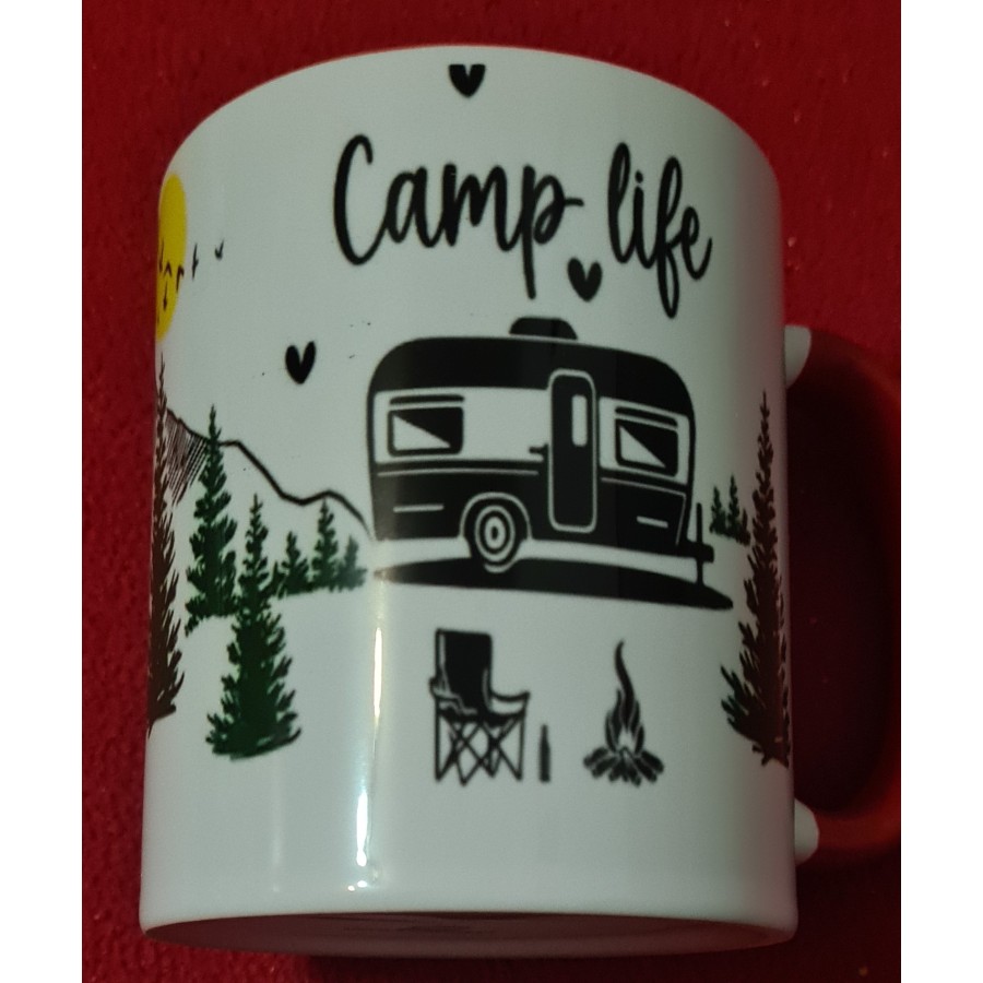Keramiktasse mit Aufdruck "Camper Life" Keramiktasse mit Aufdruck "Camper Life"