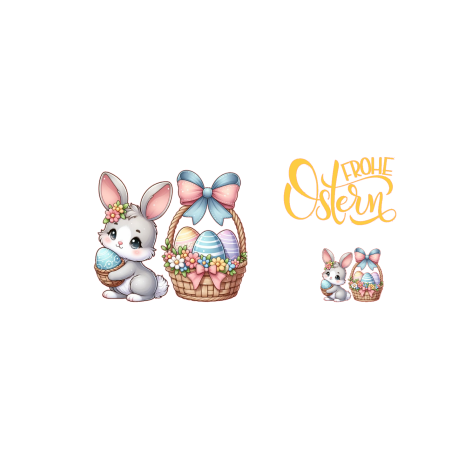 Keramiktasse mit Aufdruck "Frohe Ostern"