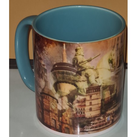 Keramiktasse mit aquarell Aufdruck "Düsseldorf"