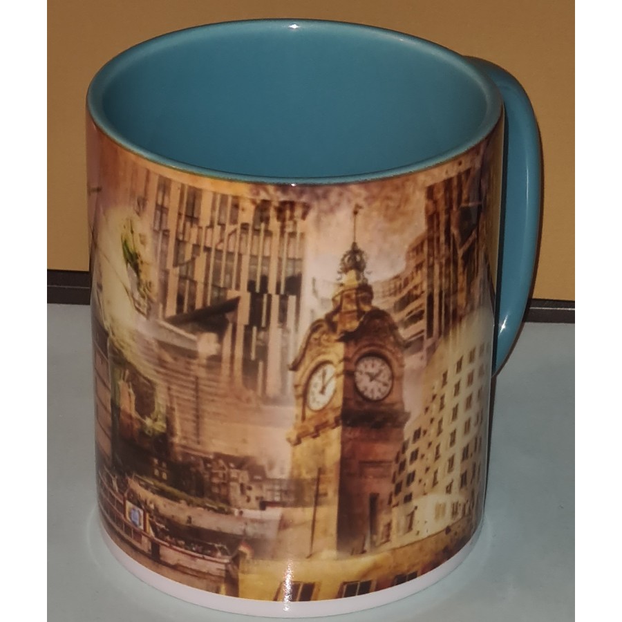 Keramiktasse mit aquarell Aufdruck "Düsseldorf"