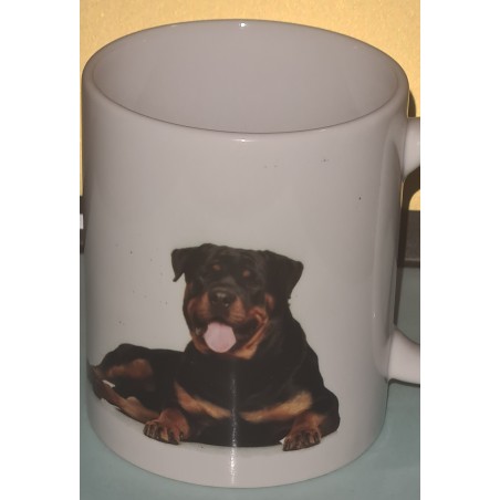 Keramiktasse mit Aufdruck "Rottweiler"