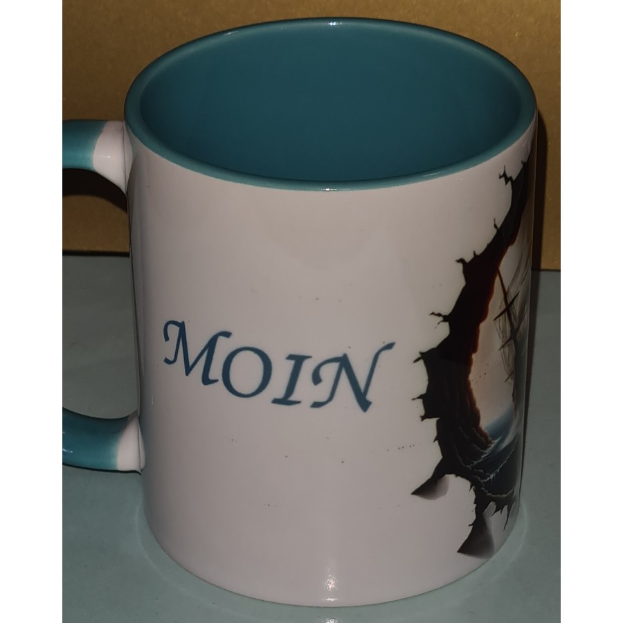 Keramiktasse mit Aufdruck "PiratenSegelschiff"