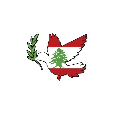 Keramiktasse mit Aufdruck "Flagge Libanon"