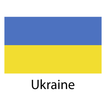 Keramiktasse mit Aufdruck "Flagge Ukraine"