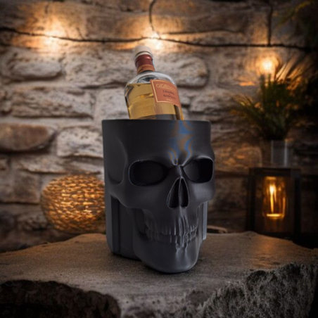 Skull Whiskey Bottle Kühler, Flaschenhalter