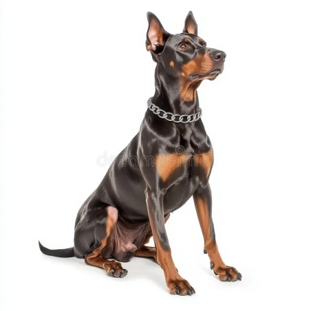 Keramiktasse mit Aufdruck "Dobermann sitzend"