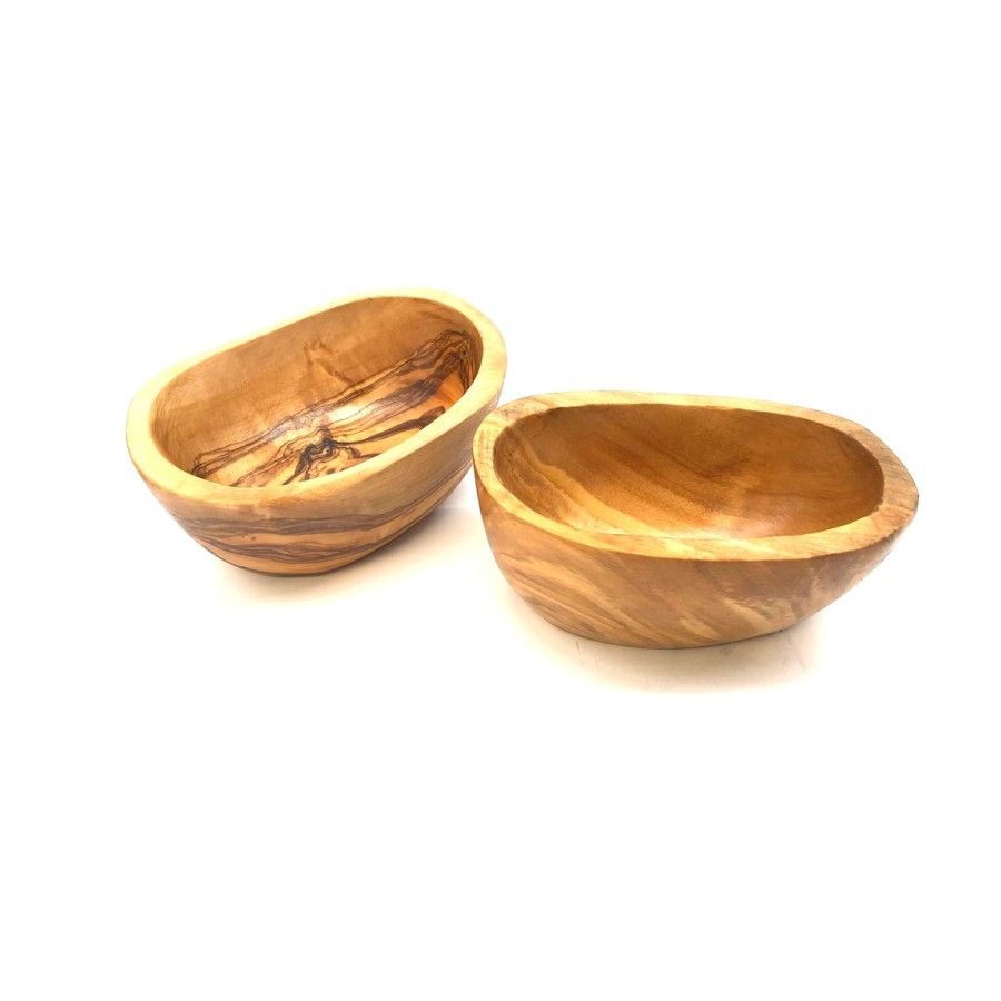 Tapas Schale, tief und oval 12 – 14 cm aus Olivenholz