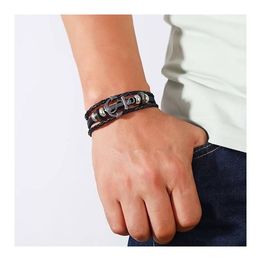 Armband Aus PU Leder, Geflochtenes Armband, Wickelarmband, Schmuck