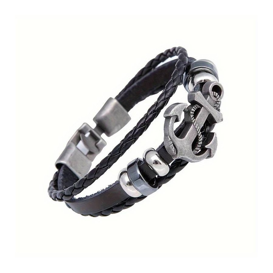 Armband Aus PU Leder, Geflochtenes Armband, Wickelarmband, Schmuck