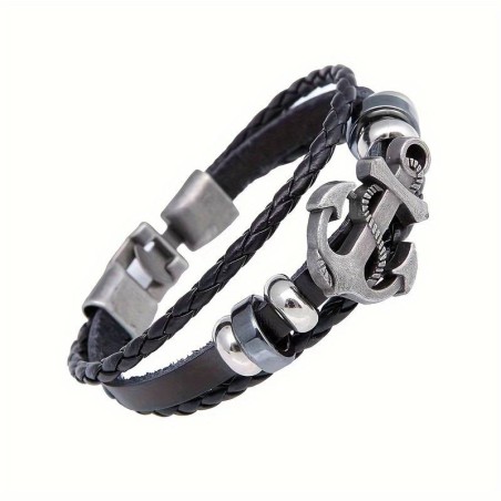 Armband Aus PU Leder, Geflochtenes Armband, Wickelarmband, Schmuck