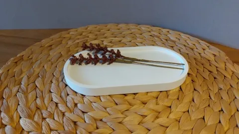 Stilvoller Ovaler Keramik-Untersetzer / Tablet– Elegante Ablage für Schmuck oder als Deko