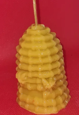 Bienenkorb, dick - Bienenwachskerze