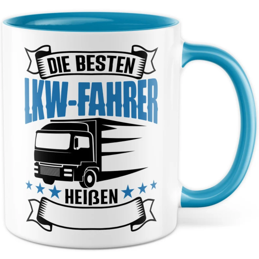 LKW Tasse personalisierbar Lkw Fahrer Kaffeetasse anpassbar Kaffee-Becher mit Wunsch Name