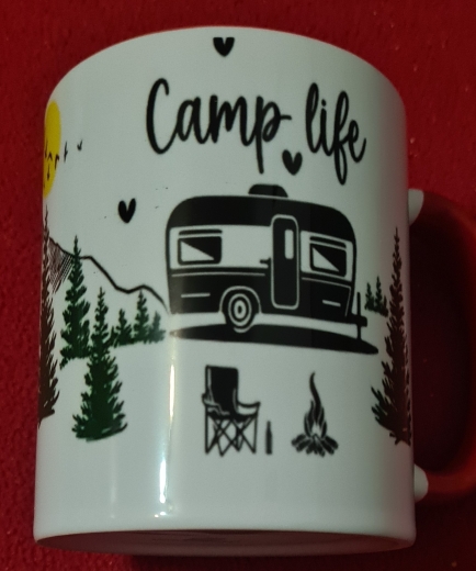 Keramiktasse mit Aufdruck "Camper Life"