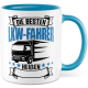 LKW Tasse personalisierbar Lkw Fahrer Kaffeetasse anpassbar Kaffee-Becher mit Wunsch Name