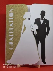 Hochzeitskarte Gold ( Handmade )